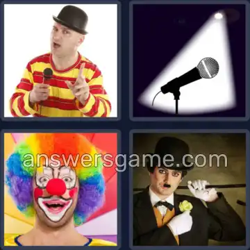 4 Pics 1 Word 8 Letters COMEDIAN