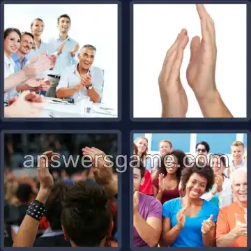 4 Pics 1 Word 8 Letters APPLAUSE