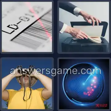 4 Pics 1 Word 8 Letters SCANNING