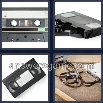 4 Pics 1 Word 8 Letters CASSETTE