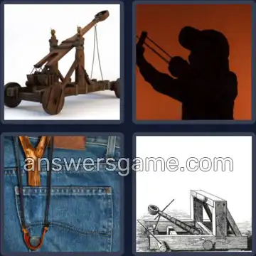 4 Pics 1 Word 8 Letters CATAPULT