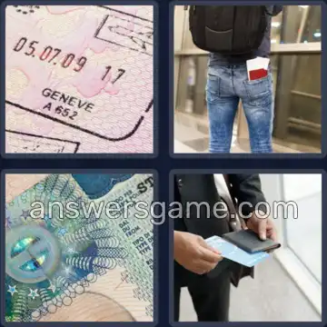 4 Pics 1 Word 8 Letters PASSPORT