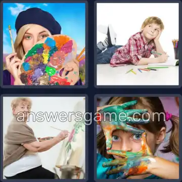 4 Pics 1 Word 8 Letters ARTISTIC