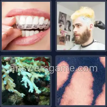 4 Pics 1 Word 8 Letters BLEACHED