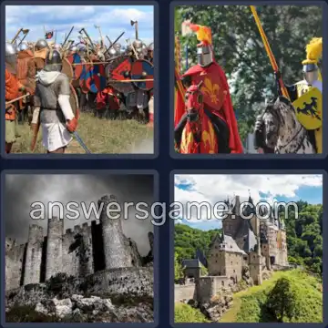 4 Pics 1 Word 8 Letters MEDIEVAL