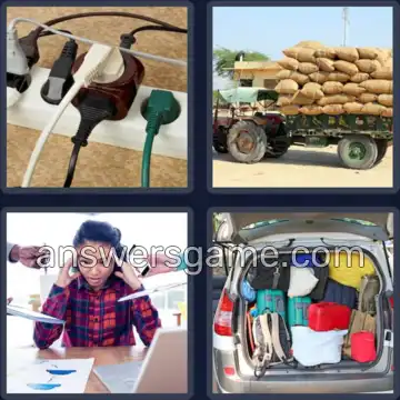 4 Pics 1 Word 8 Letters OVERLOAD