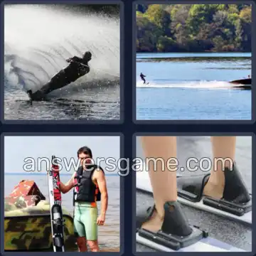 4 Pics 1 Word 8 Letters WATERSKI