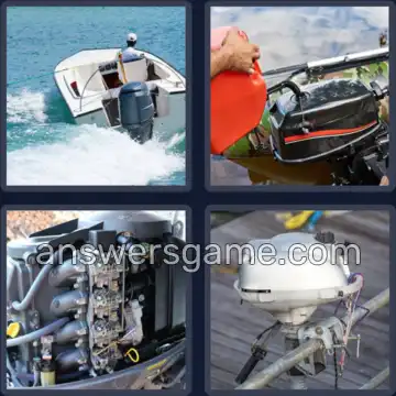 4 Pics 1 Word 8 Letters OUTBOARD