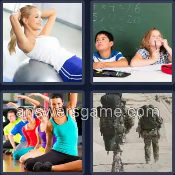 4 Pics 1 Word 8 Letters EXERCISE