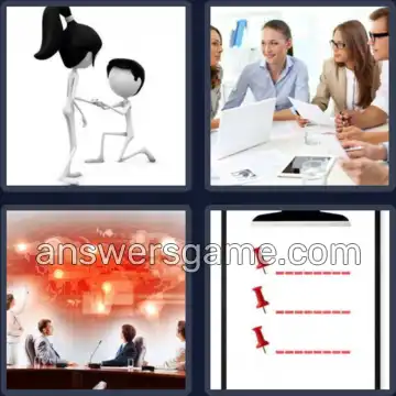 4 Pics 1 Word 8 Letters PROPOSAL