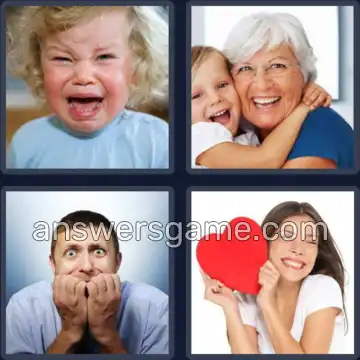 4 Pics 1 Word 8 Letters EMOTIONS