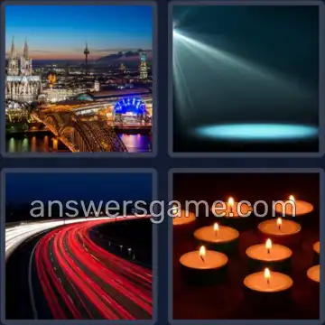 4 Pics 1 Word 8 Letters LIGHTING