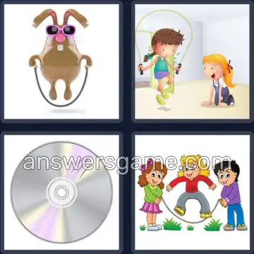 4 Pics 1 Word 8 Letters SKIPPING