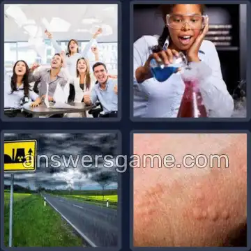 4 Pics 1 Word 8 Letters REACTION