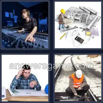 4 Pics 1 Word 8 Letters ENGINEER