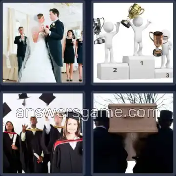 4 Pics 1 Word 8 Letters CEREMONY