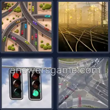 4 Pics 1 Word 8 Letters JUNCTION