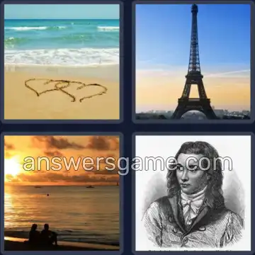 4 Pics 1 Word 8 Letters ROMANTIC