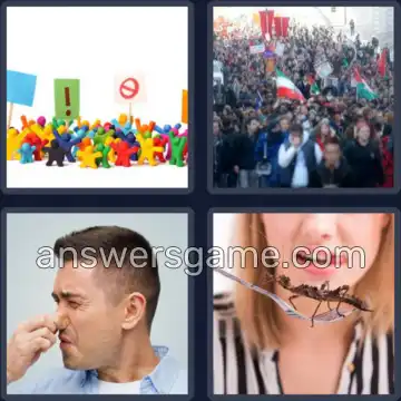 4 Pics 1 Word 9 Letters REVOLTING