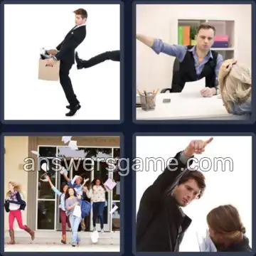 4 Pics 1 Word 9 Letters DISMISSED