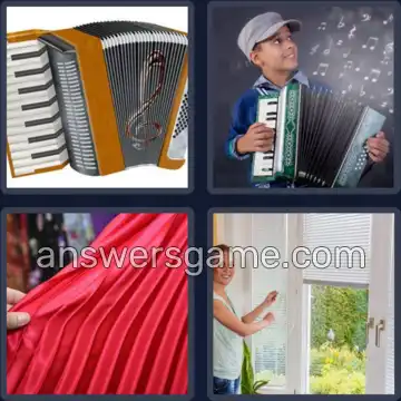 4 Pics 1 Word 9 Letters ACCORDION