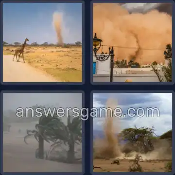 4 Pics 1 Word 9 Letters SANDSTORM
