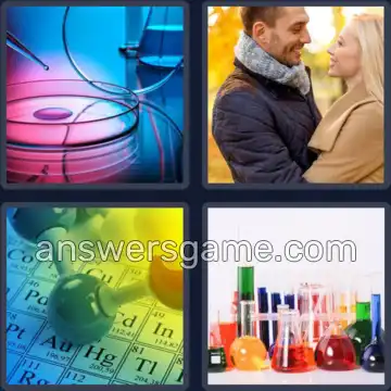 4 Pics 1 Word 9 Letters CHEMISTRY