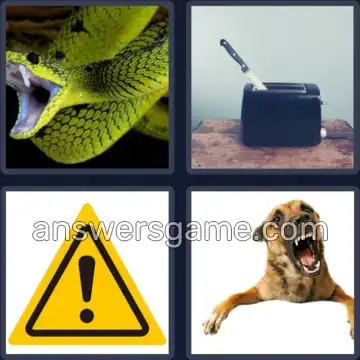 4 Pics 1 Word 9 Letters DANGEROUS