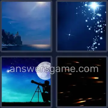 4 Pics 1 Word 9 Letters STARLIGHT