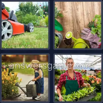4 Pics 1 Word 9 Letters GARDENING