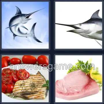 4 Pics 1 Word 9 Letters SWORDFISH