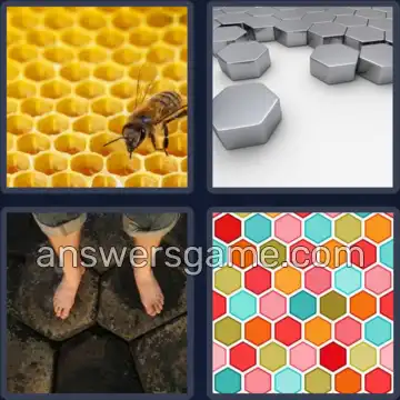 4 Pics 1 Word 9 Letters HEXAGONAL