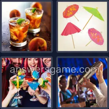4 Pics 1 Word 9 Letters COCKTAILS
