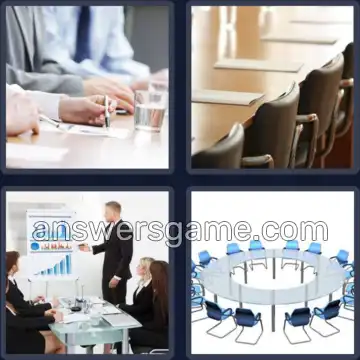 4 Pics 1 Word 9 Letters BOARDROOM
