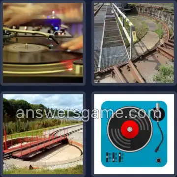 4 Pics 1 Word 9 Letters TURNTABLE