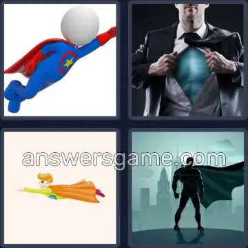 4 Pics 1 Word 9 Letters SUPERHERO
