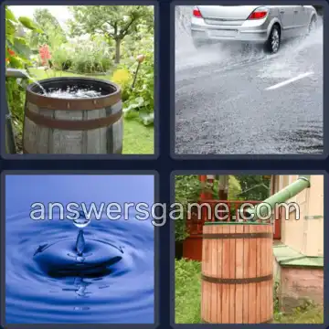 4 Pics 1 Word 9 Letters RAINWATER