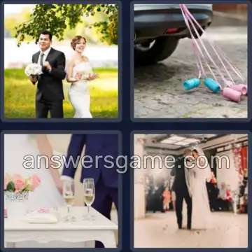 4 Pics 1 Word 9 Letters NEWLYWEDS