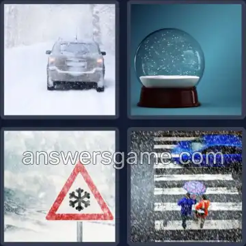 4 Pics 1 Word 9 Letters SNOWSTORM