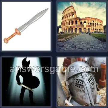 4 Pics 1 Word 9 Letters GLADIATOR