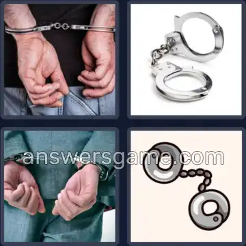 4 Pics 1 Word 9 Letters HANDCUFFS