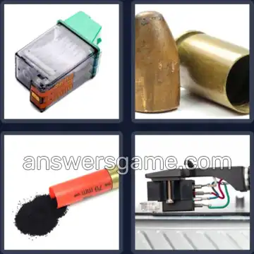 4 Pics 1 Word 9 Letters CARTRIDGE