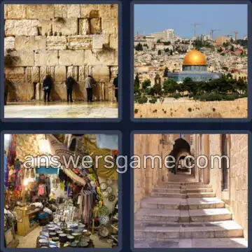4 Pics 1 Word 9 Letters JERUSALEM