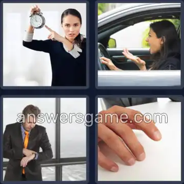 4 Pics 1 Word 9 Letters IMPATIENT