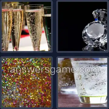 4 Pics 1 Word 9 Letters SPARKLING