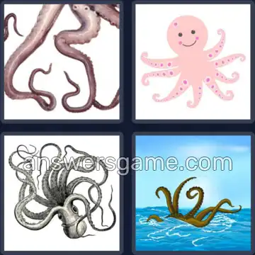 4 Pics 1 Word 9 Letters TENTACLES