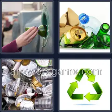 4 Pics 1 Word 9 Letters RECYCLING