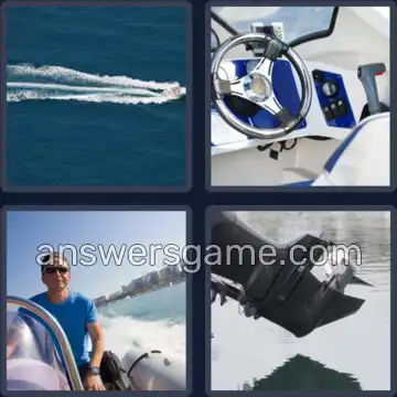 4 Pics 1 Word 9 Letters MOTORBOAT