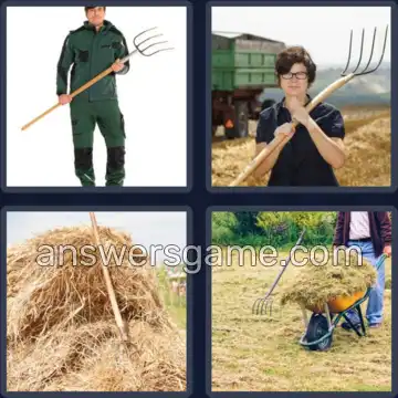 4 Pics 1 Word 9 Letters PITCHFORK