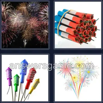 4 Pics 1 Word 9 Letters FIREWORKS